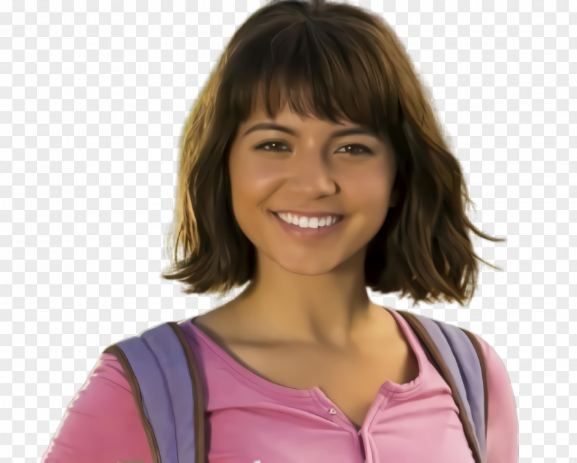 Black Hair Lace Wig Isabela Moner PNG