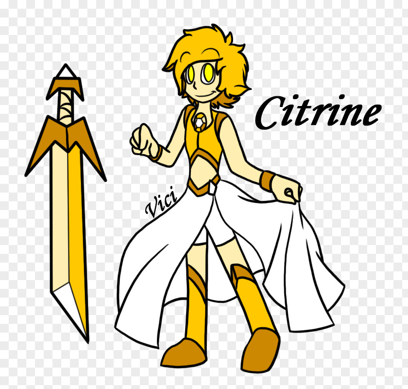 Citrine Line Art Cartoon Clip PNG