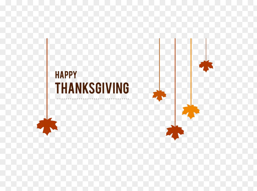 Maple Leaf Hanging Thanksgiving Clip Art PNG