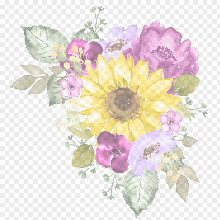 Violet Flowering Plant Flower Cut Flowers Pink Yellow Petal PNG