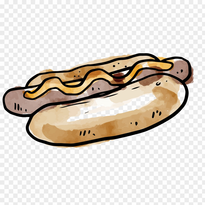 Watercolor Hot Dogs Dog PNG