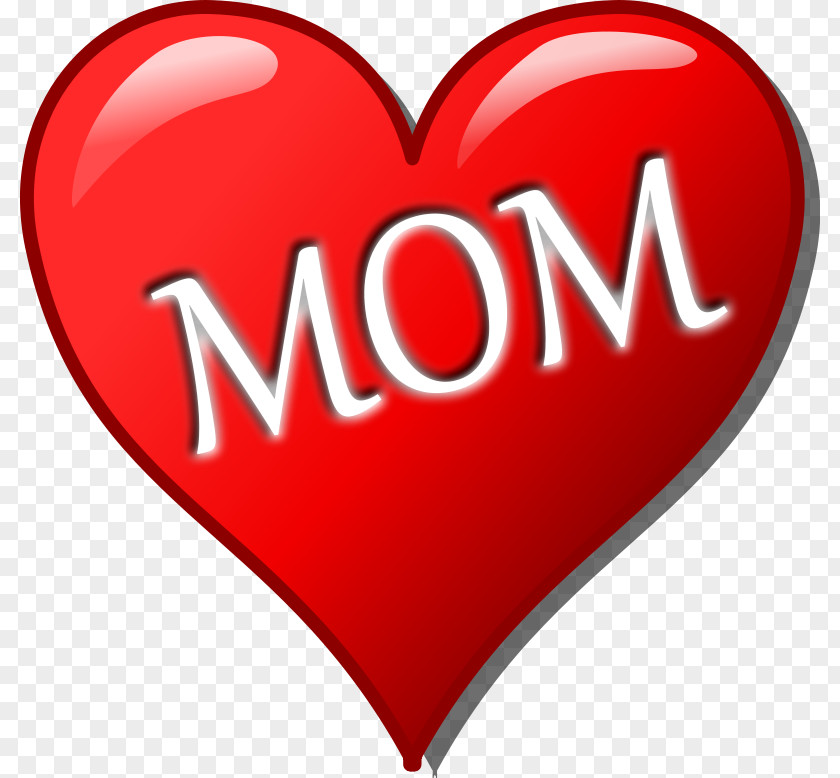 Word Mom Cliparts Mothers Day Heart Child Clip Art PNG