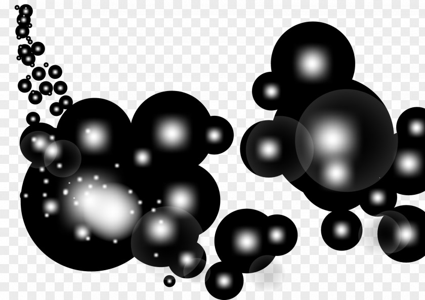 Circles Black And White Light PNG