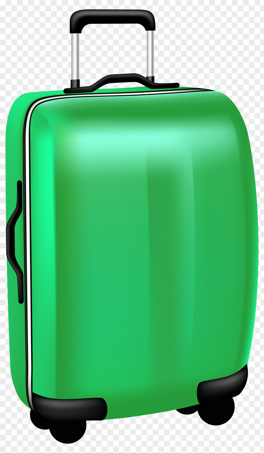 Green Trolley Travel Bag Transparent Clip Art Image PNG