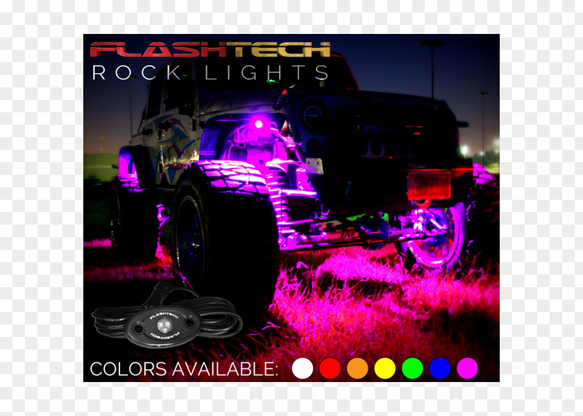 Light Neon Lighting Car Jeep RGB Color Model PNG