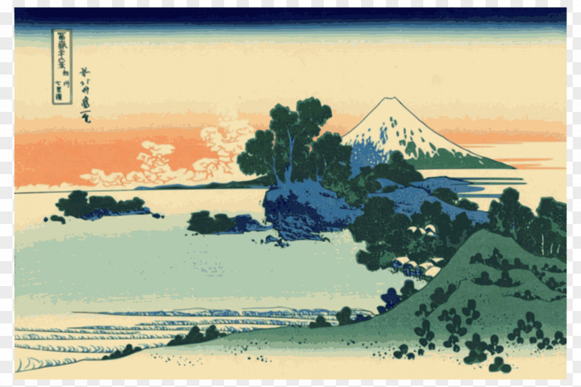 Mount Fuji The Great Wave Off Kanagawa Printmaking Thirty-six Views Of Painting Japanese Art PNG