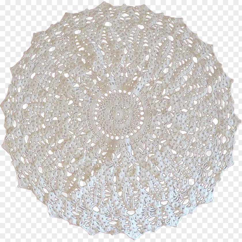 Textile Paper Crocheted Lace Doily PNG