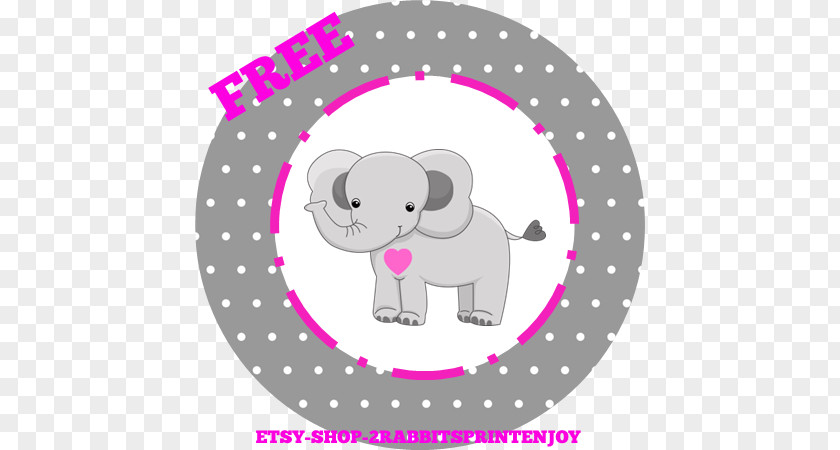 Elephant Cupcake Baby Shower Gift Clip Art PNG