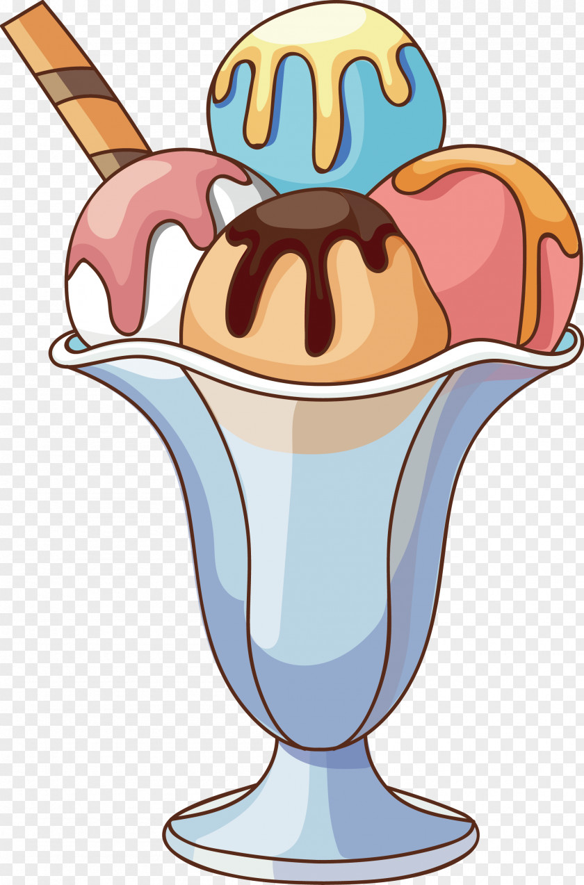 Ice Cream Vector Coloring Book Drawing PNG