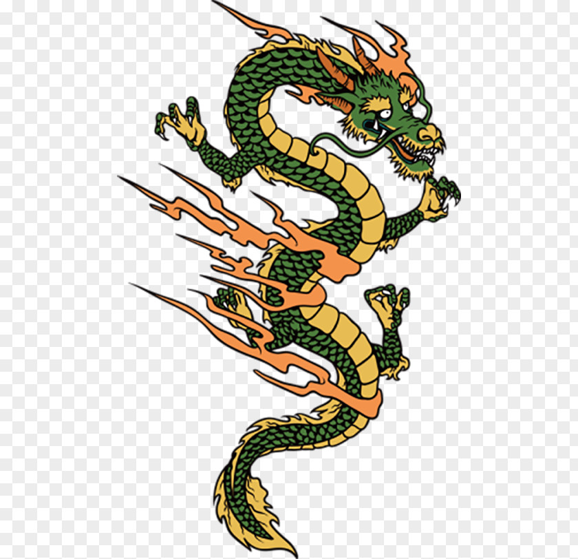 Leap Dragon Japanese Chinese PNG