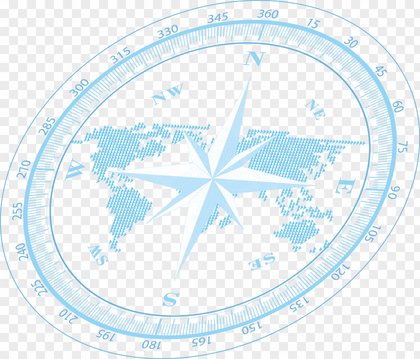 Vector Hand-painted Compass Circle Area Structure Pattern PNG