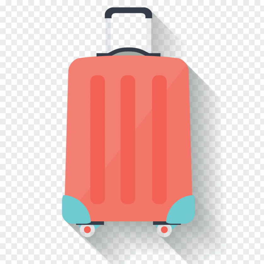 Vector Pink Trolley Luggage Material Bag Suitcase PNG