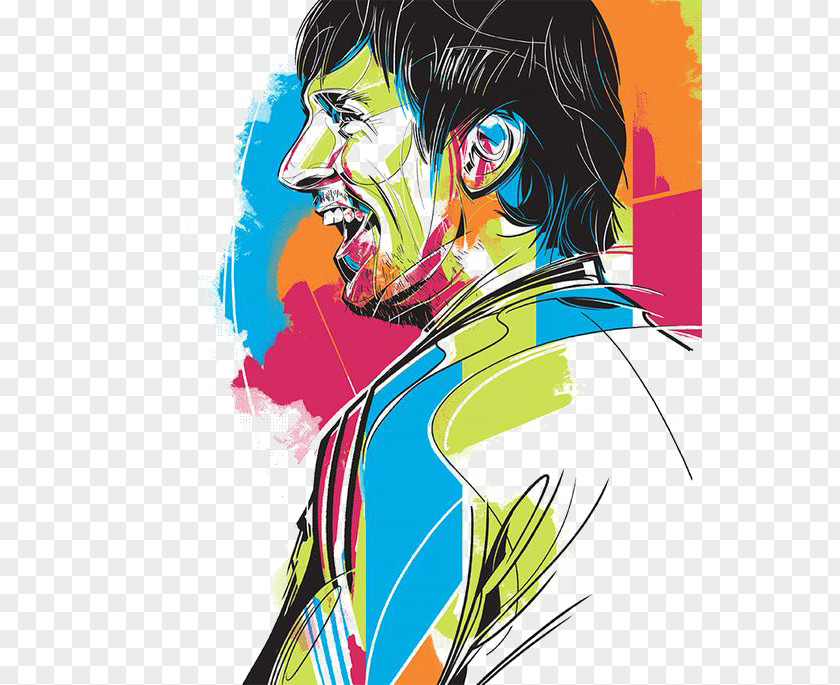 Drawing Messi FC Barcelona PNG