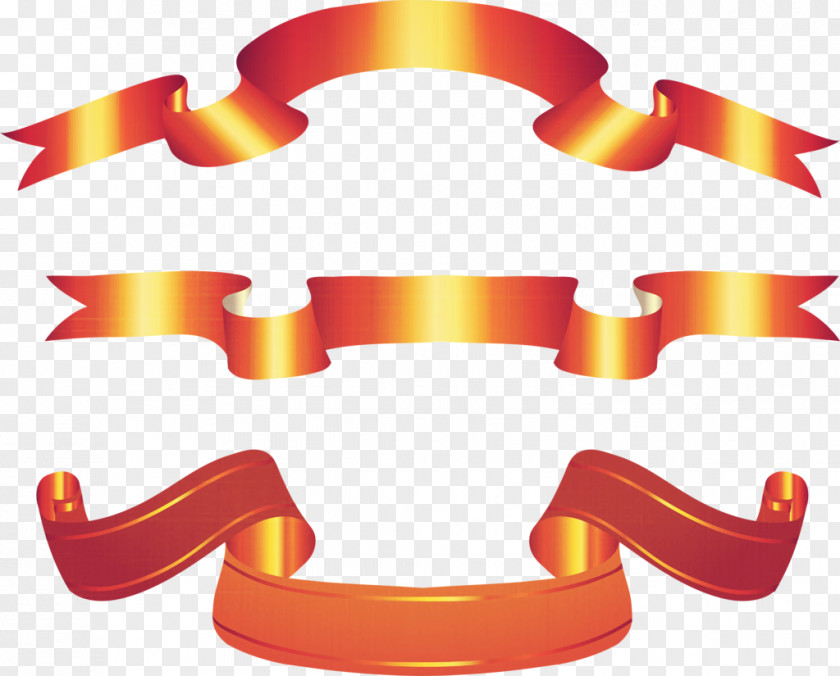 Gold Ribbon Graphic Design Clip Art PNG