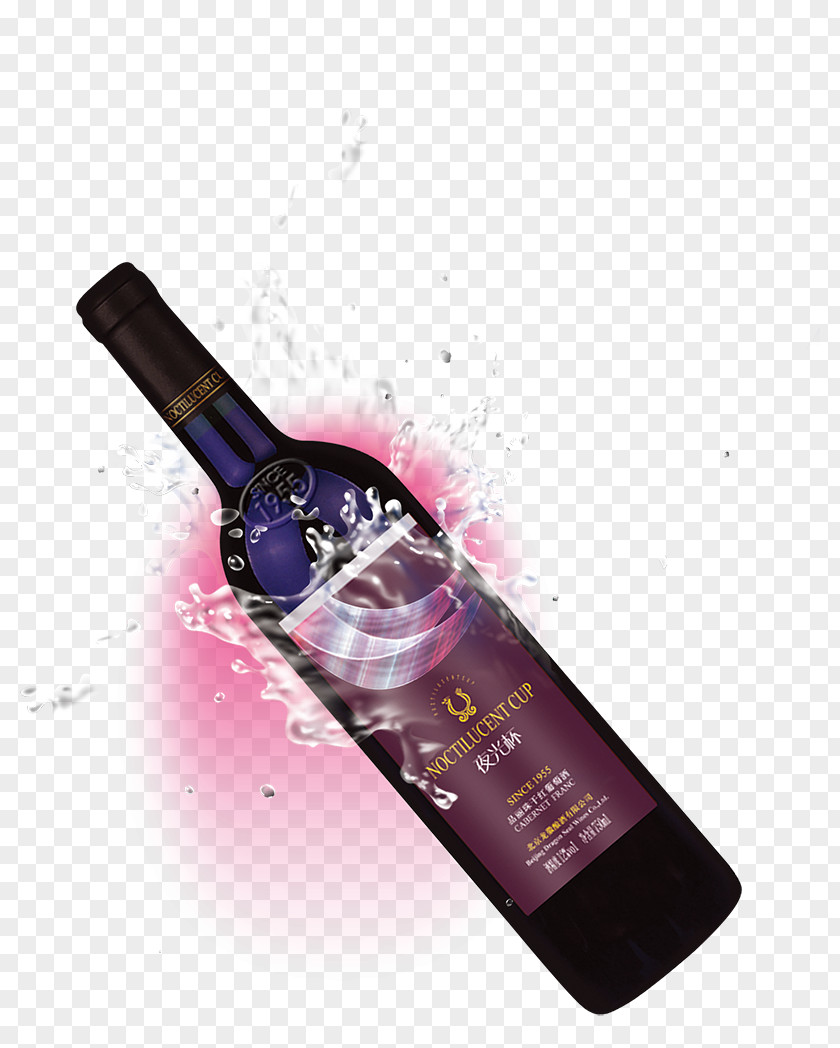 Moonwalker Red Wine White Bottle PNG