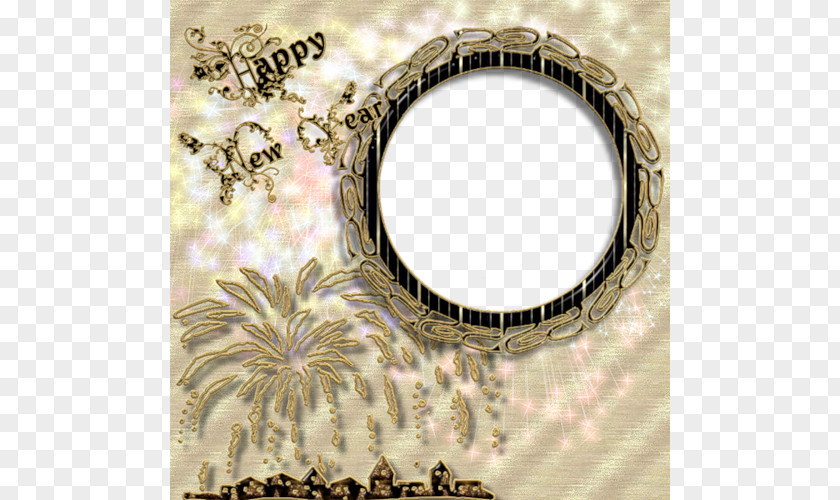 New Year Fireworks Gray Frame Material Chinese PNG