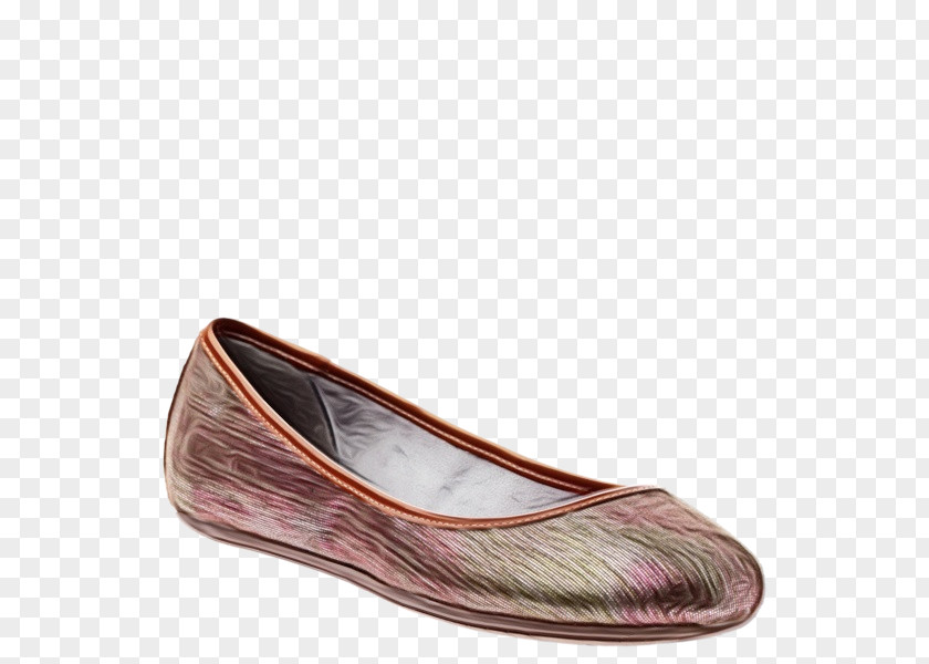 Beige Brown Ballet Flat Footwear PNG