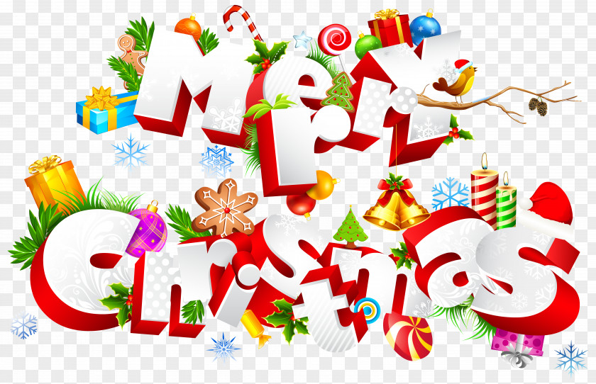 Merry Christmas Clip Art Decoration New Year PNG