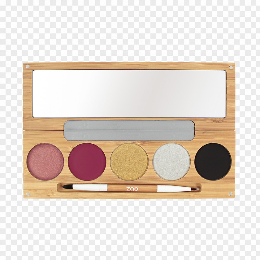 Pallette Zao MakeUp Cosmetics Eye Shadow Cruelty-free Bamboo Box PNG