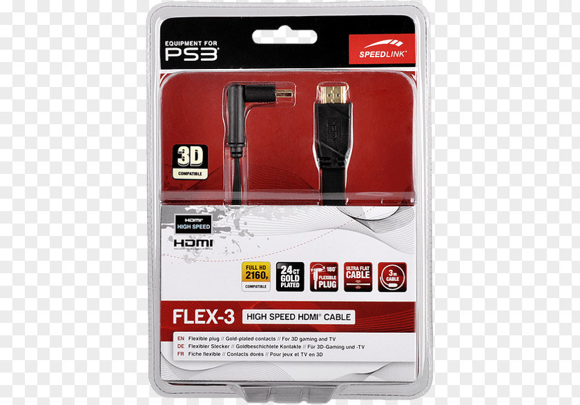 High Speed Internet Electrical Cable Flex-3 HDMI Cable, Black Accessory PlayStation Electronics PNG