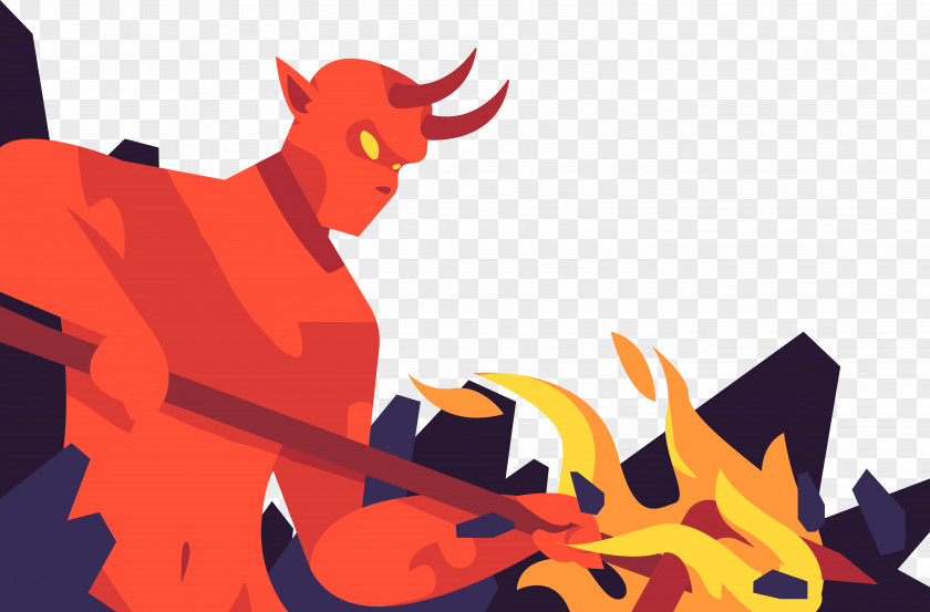 Horrible Demon Lucifer Devil Illustration PNG