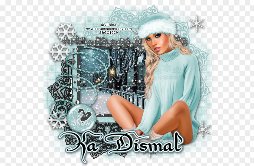 Snow Love Album Cover Teal Font PNG