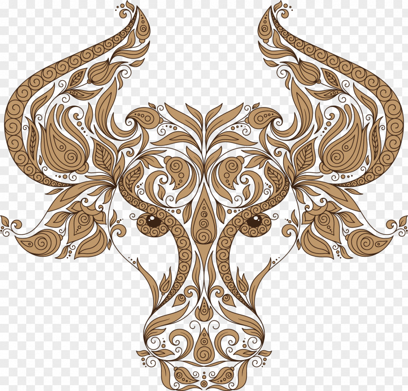 Taurus Zodiac Illustration PNG