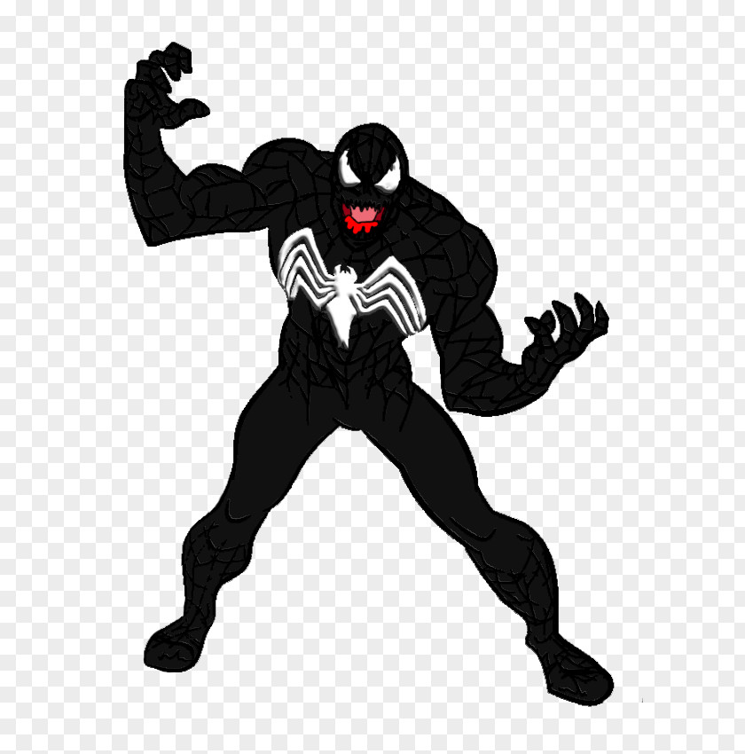 Venom Symbiote Supervillain Comic Book Fan Art PNG