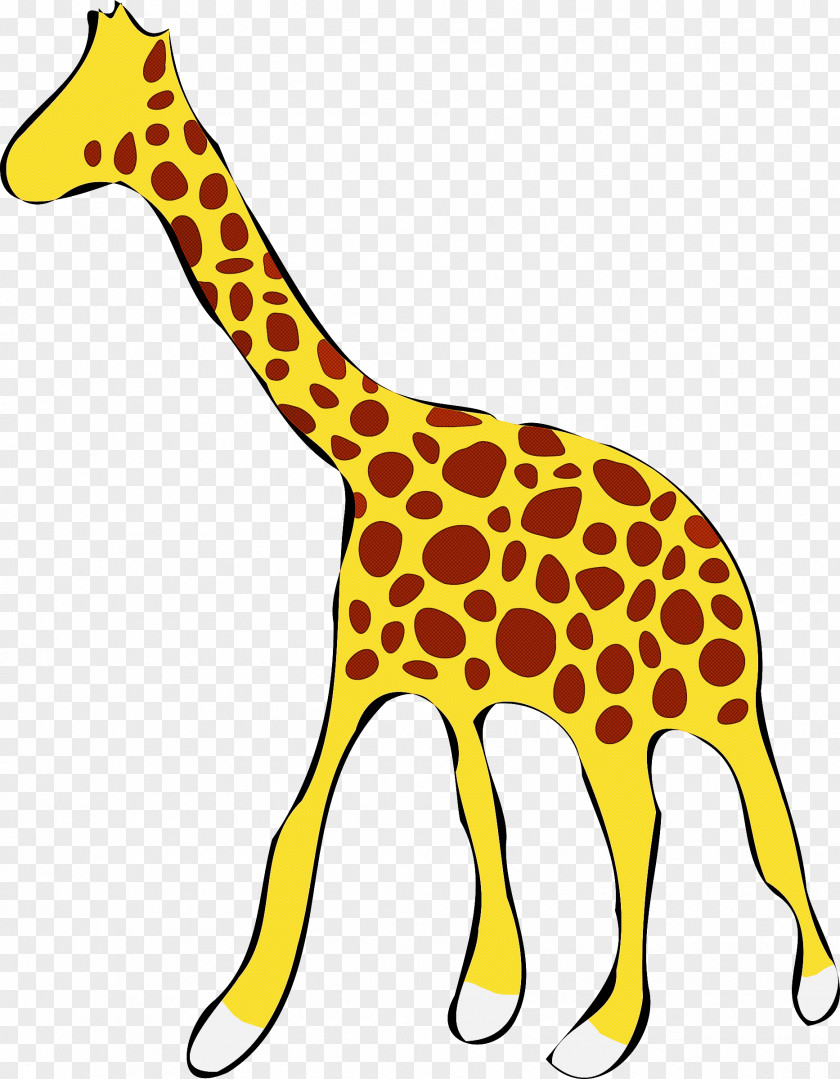 Giraffe Giraffidae Yellow Wildlife Animal Figure PNG