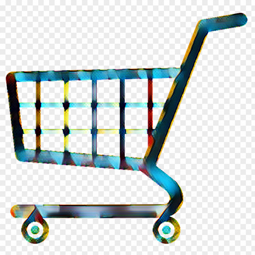 Orange Shopping Cart Product Design Line PNG