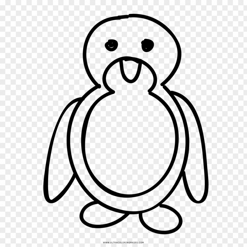 Penguin Black And White Drawing Coloring Book PNG