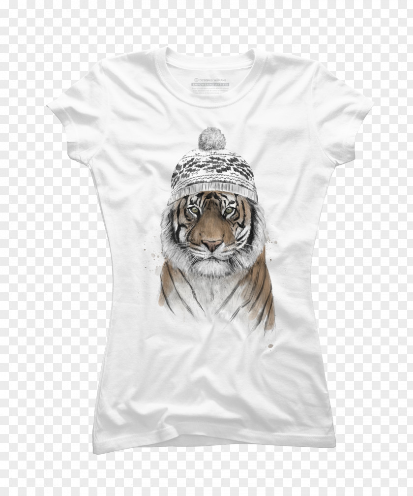 Siberian Tiger T-shirt Top Design By Humans Clothing PNG