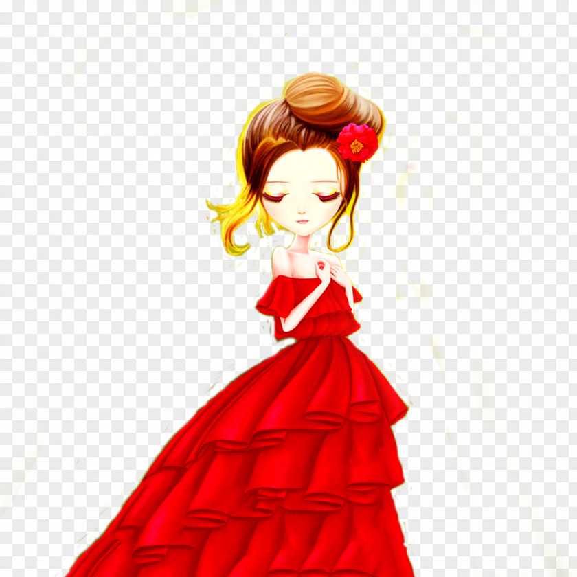 Cartoon Bride PNG