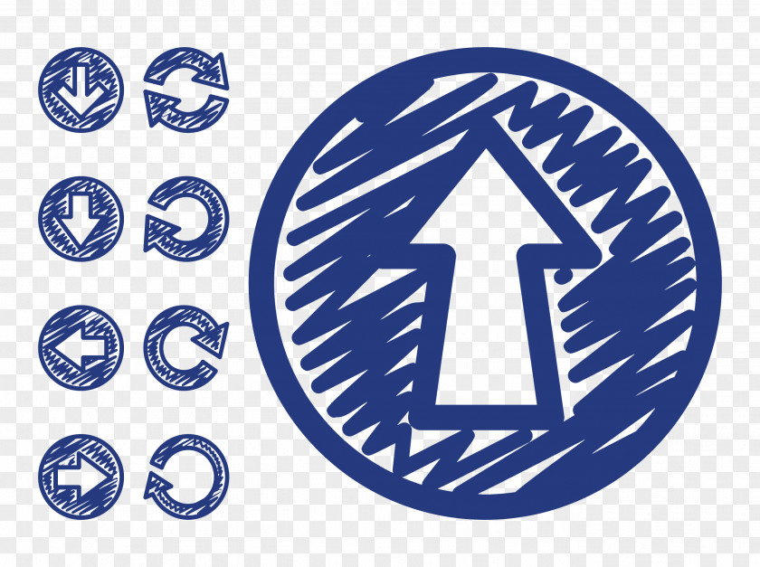 Blue Arrow Icon Design PNG