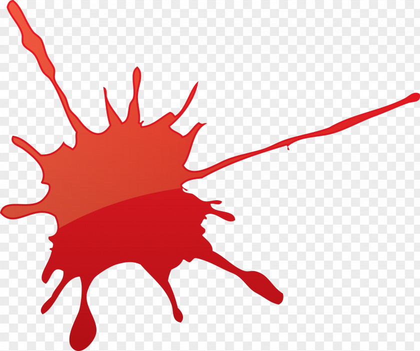 Cartoon Red Blood Stains Paintball Clip Art PNG