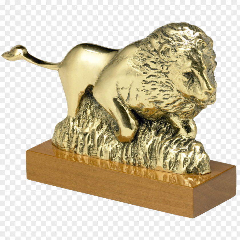 Lion Bronze Sculpture Figurine Trophy PNG