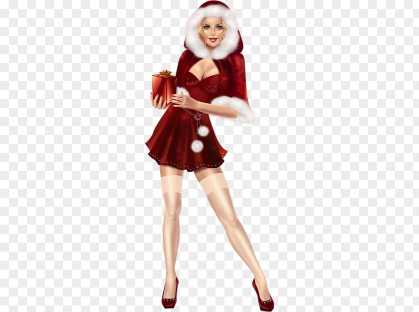 Santa Claus Woman Christmas Female PNG