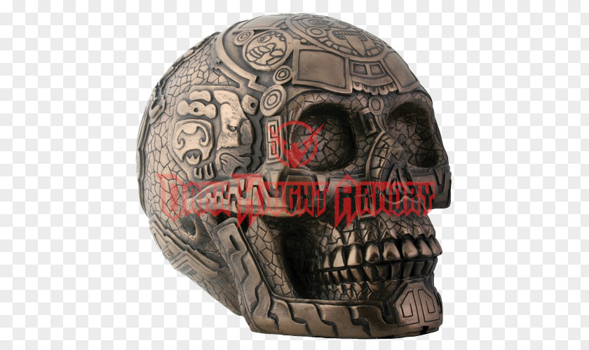 Skull Aztec Human Symbolism Double-headed Serpent Statue PNG