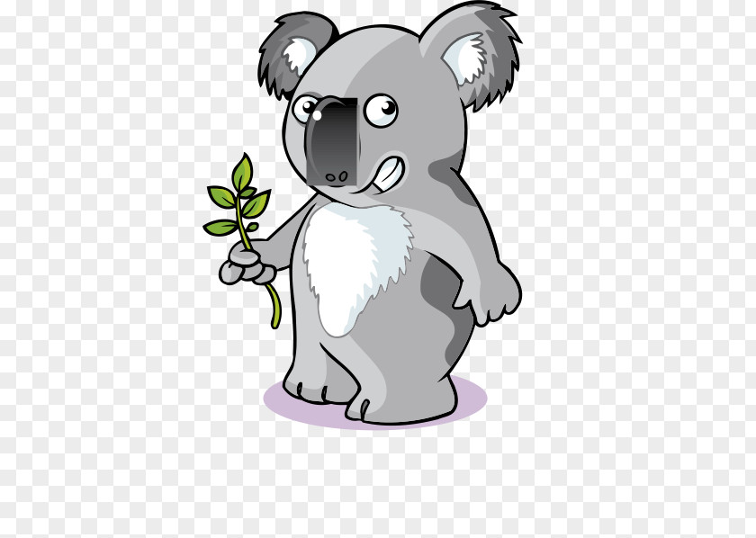 Grinning Cartoon Koala Clip Art PNG