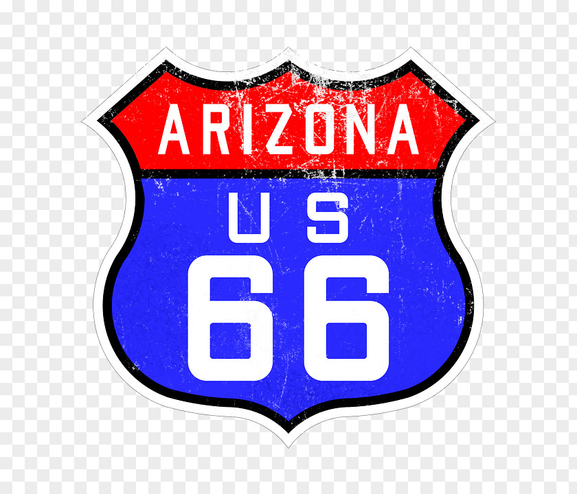 Road Material U.S. Route 66 In Arizona State Logo Travel PNG