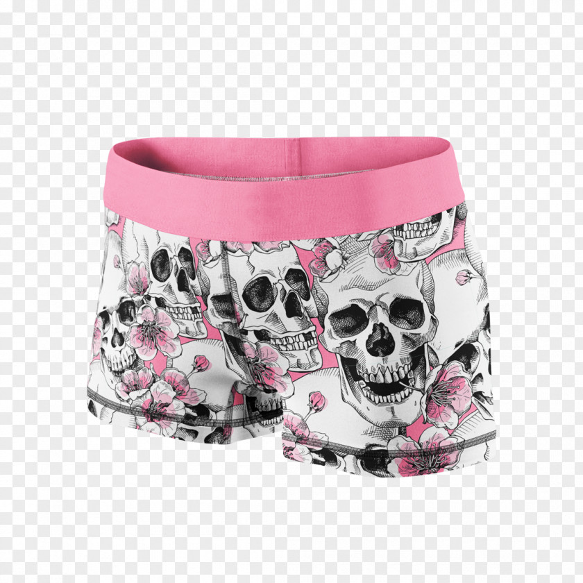 Skull Floral Form-fitting Garment Shorts Clothing Compression Pants PNG