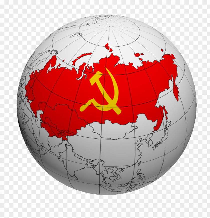 Soviet Union Russia Globe World Map PNG