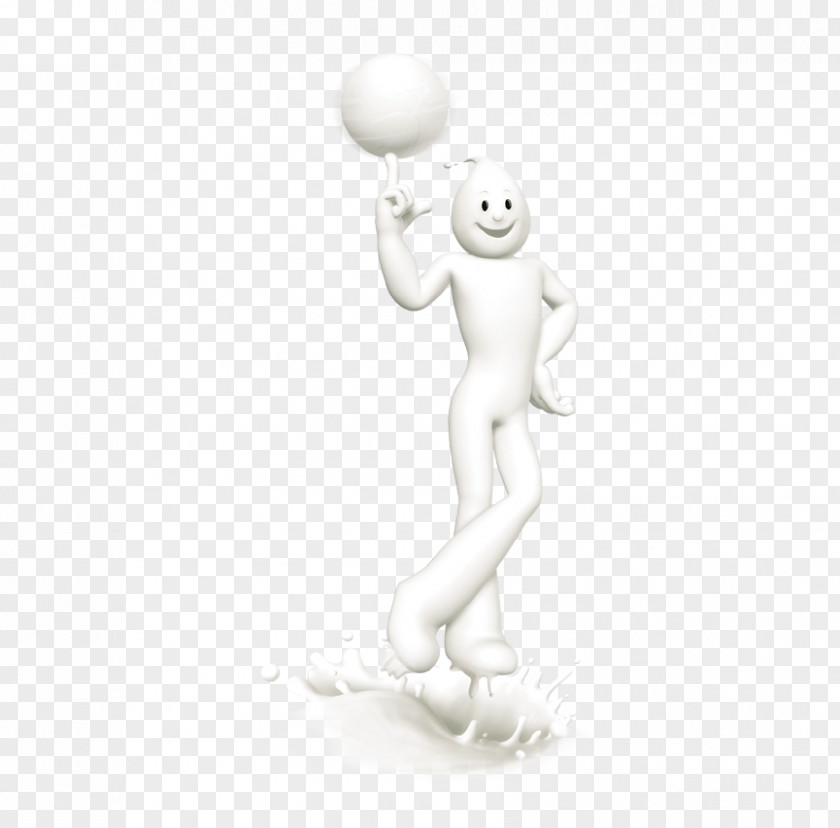 Milk Beautiful Cartoon Villain To Play Ball PNG