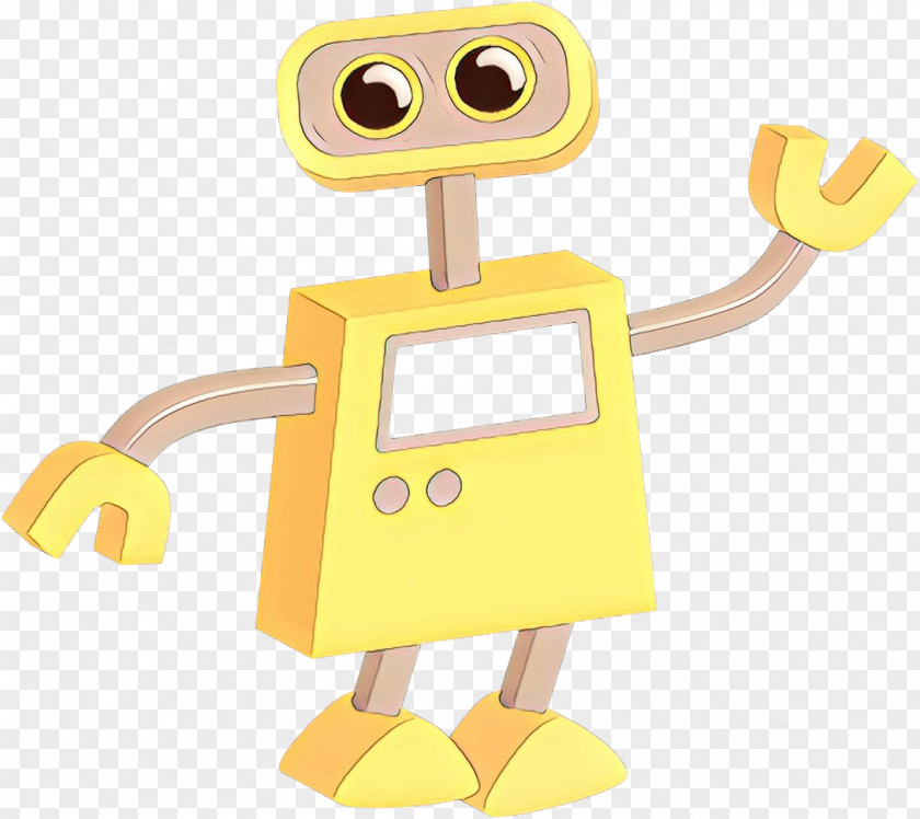 Toy Technology Cartoon Yellow Robot Machine PNG