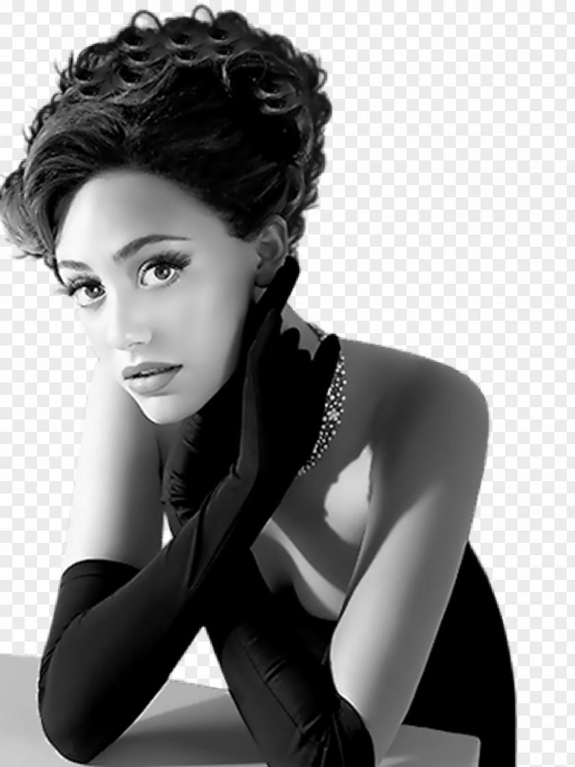 Actor Emmy Rossum Black And White Poseidon Photo Shoot PNG