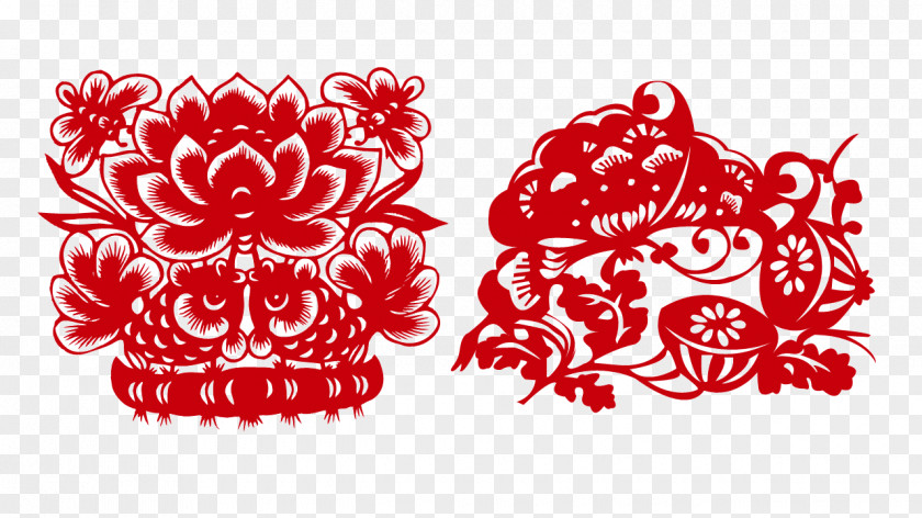 Paper Cut,Grilles,new Year,Chinese New Year Papercutting Chinese Cutting Clip Art PNG