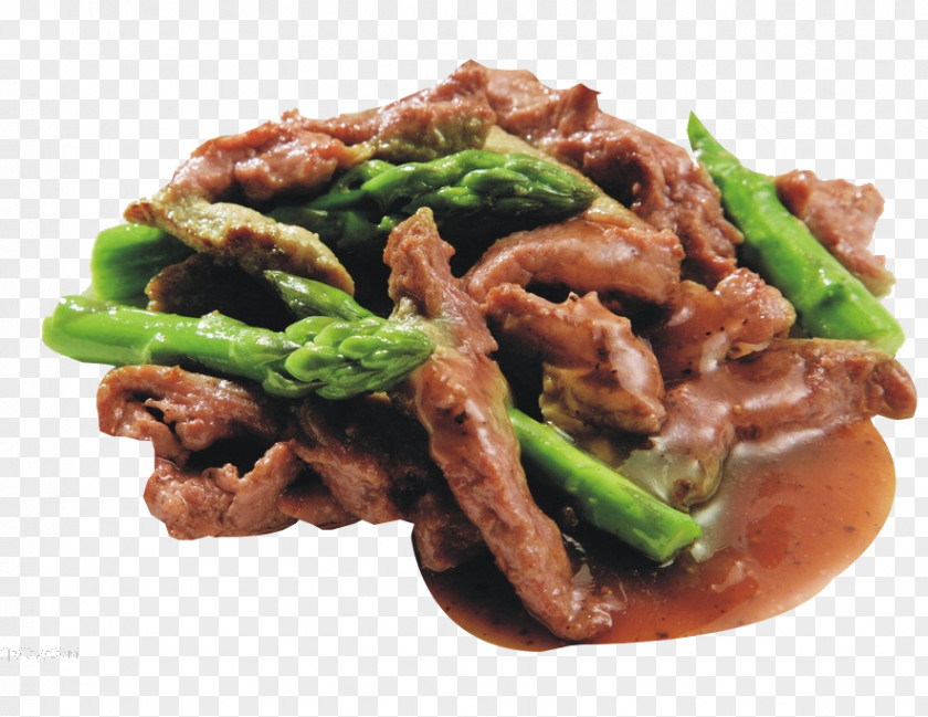 Asparagus Black Pepper Beef Pasta Chow Fun Beefsteak Teppanyaki PNG