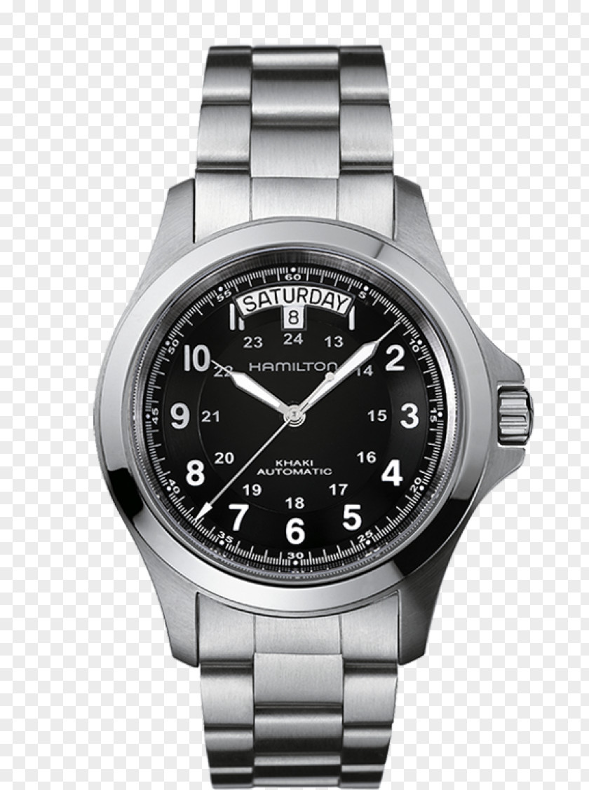 Black And Elegant Hamilton Watch Company Automatic Strap ETA SA PNG
