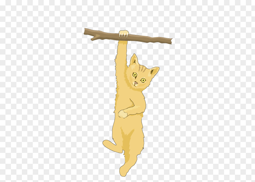 Cat Climbing Trees Cartoon Clip Art PNG