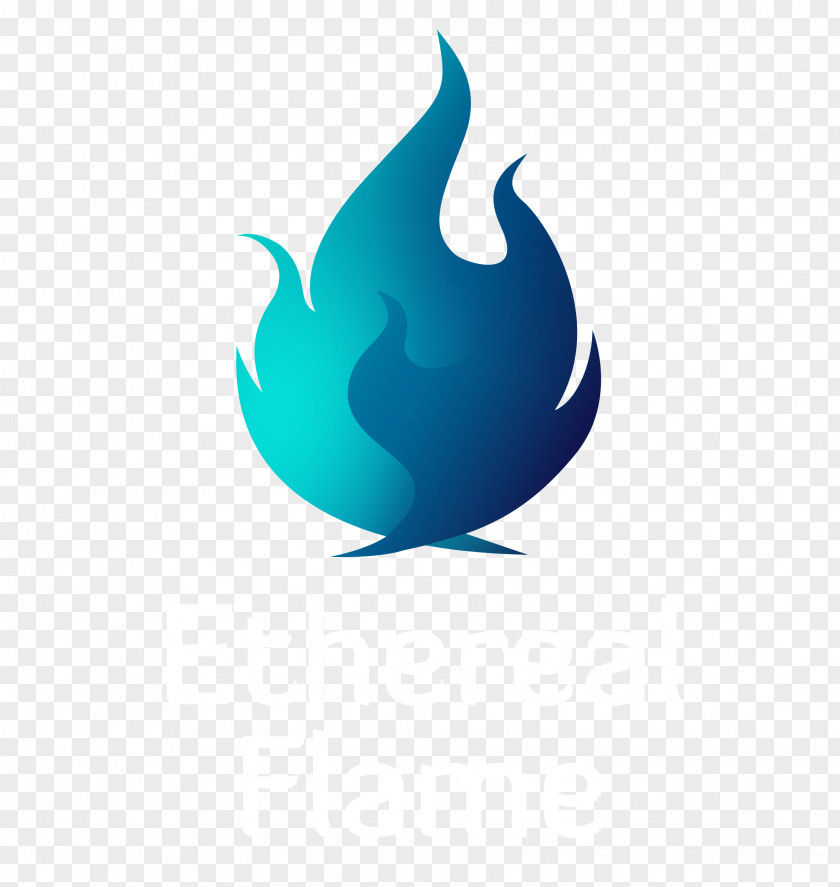 Ethereal Logo Flame Studios Turquoise Font PNG